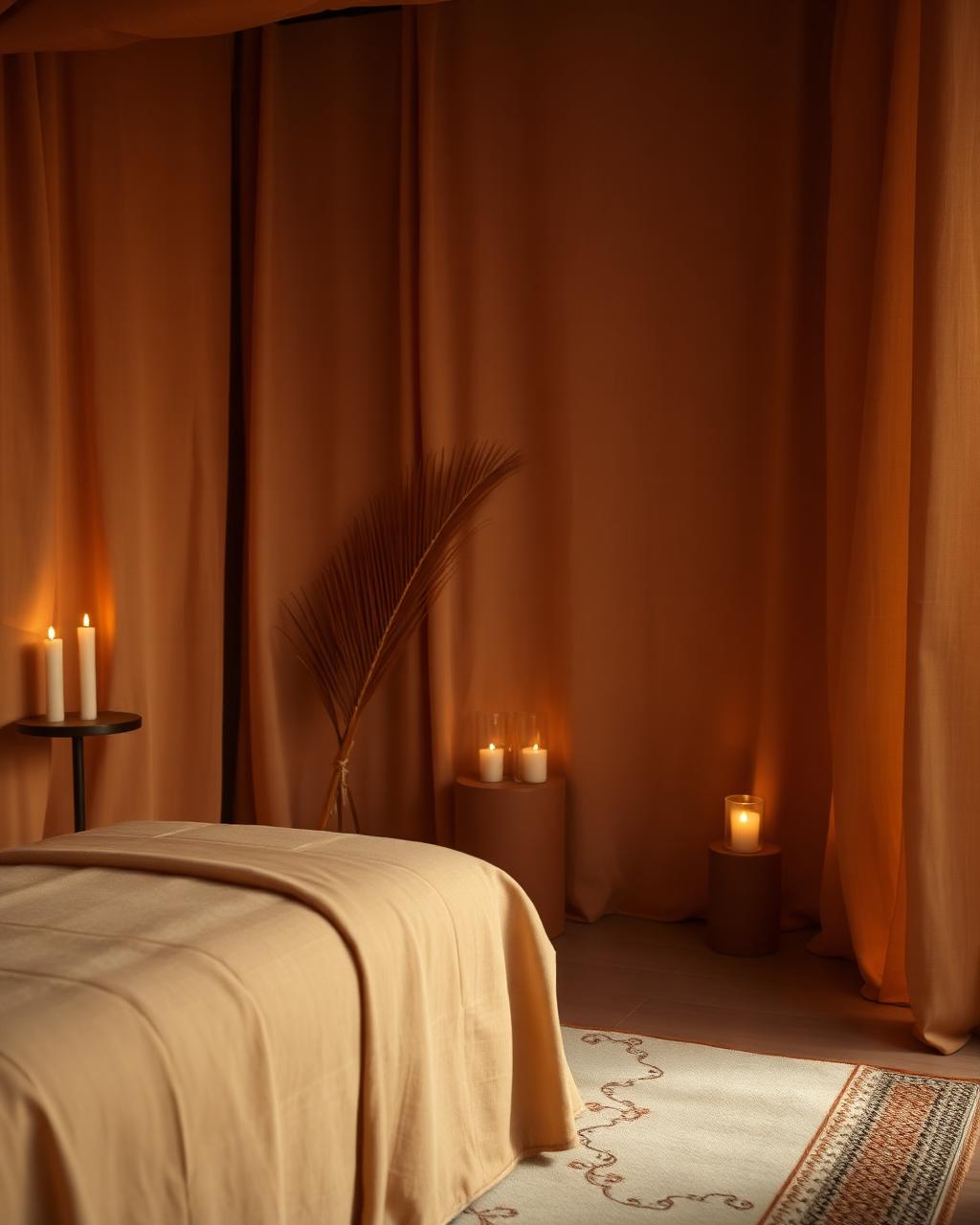 Ambiente preparado para sessão de Nuru